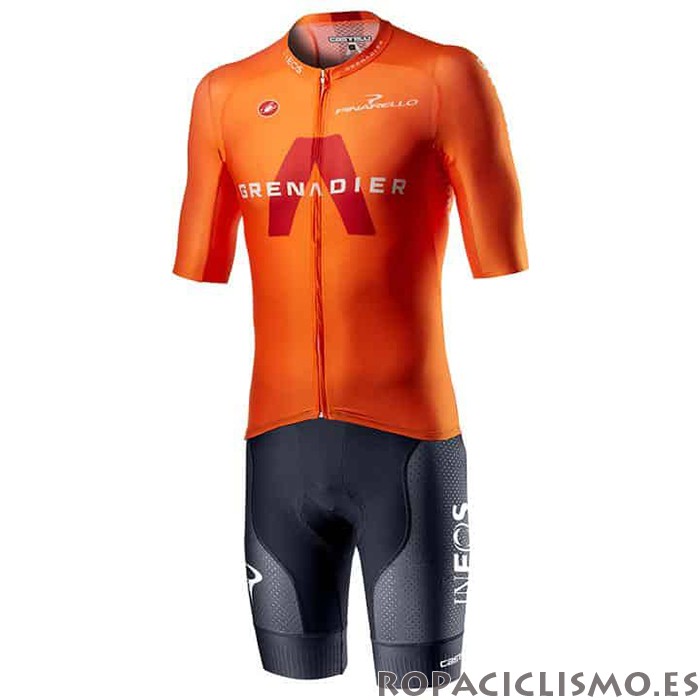 2021 Maillot Ineos Grenadiers Tirantes Mangas Cortas Naranja